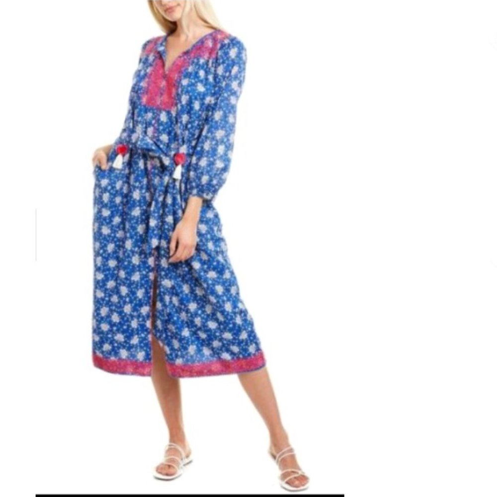 J CREW Belted Tunic in Night Sky Blue